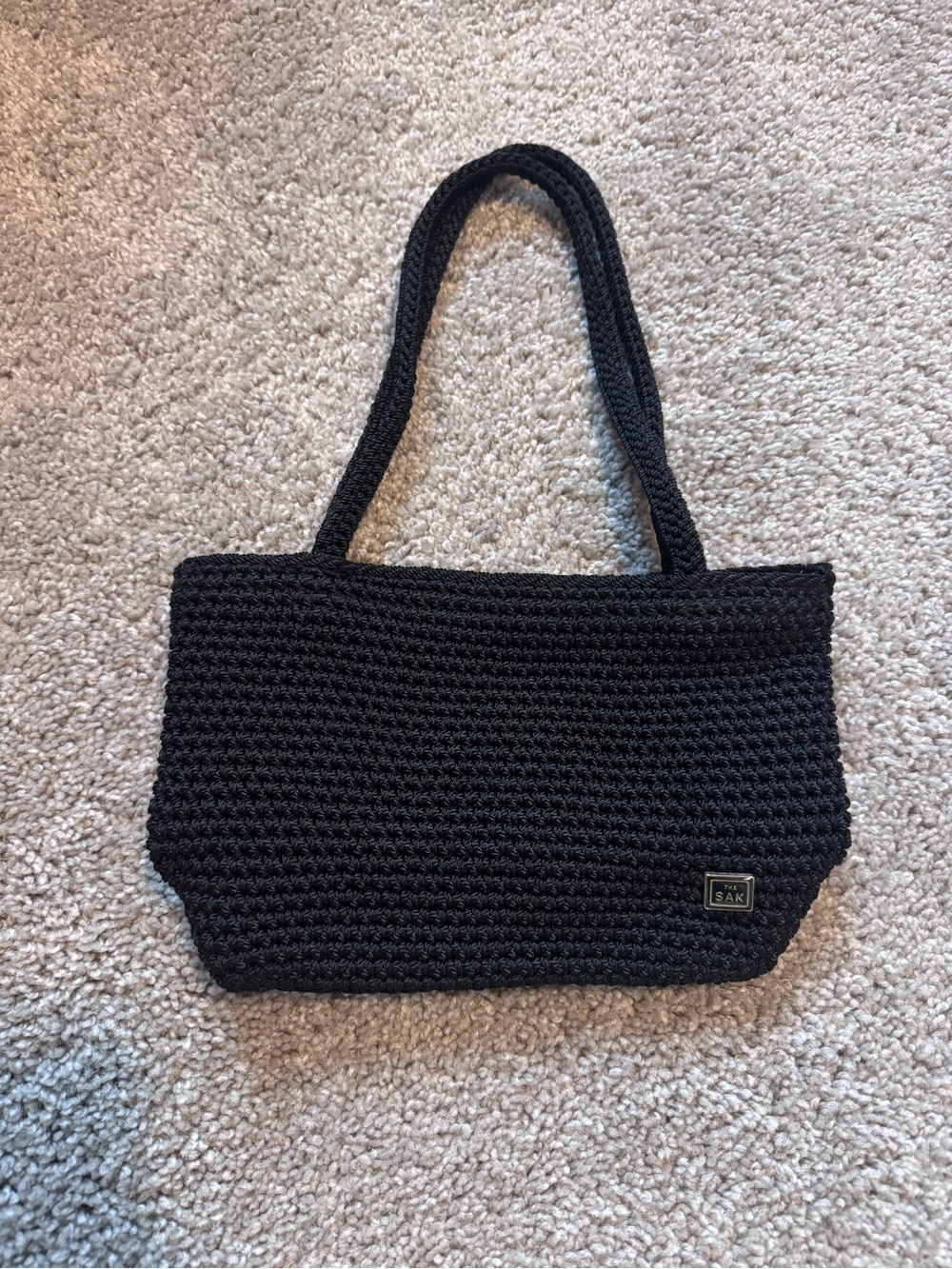 The Sak Black Crochet Bag